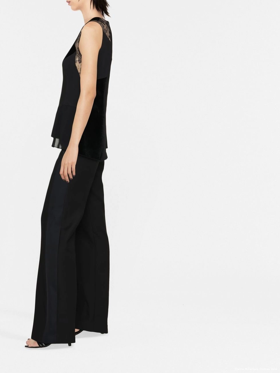 Cheap top lace-detail velvet Stella McCartney patchwork Women 0807